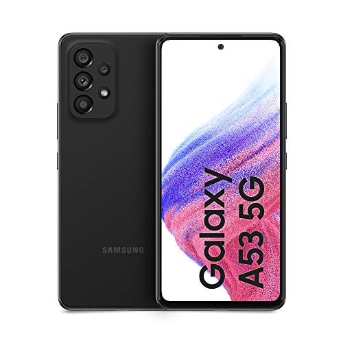 Samsung Galaxy A53 5G Android Smartphone, Display Infinity-O FHD + Super AMOLED 6.5 ”¹, 6GB RAM and 128GB of expandable internal memory², Battery 5,000 mAh, Awesome Black [Italian version]