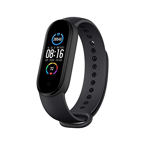 Xiaomi MI Smart Band 5, 1.1 'AMOLED Screen, Touchscreen, with Monitoring and Sport Functions, Black [Italian Version], unique
