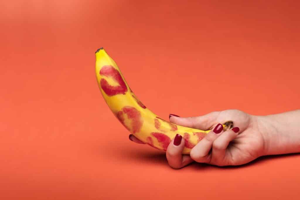 banana indicating the male penis