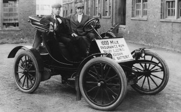 The first electric car in the history of Thomas Edison