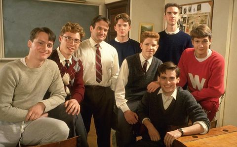 robin williams, ethan hawke and the rest of the cast of dead poets club