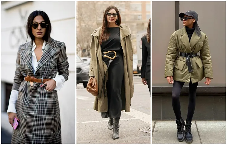 what winter coat 2022 to wear with a women's belt